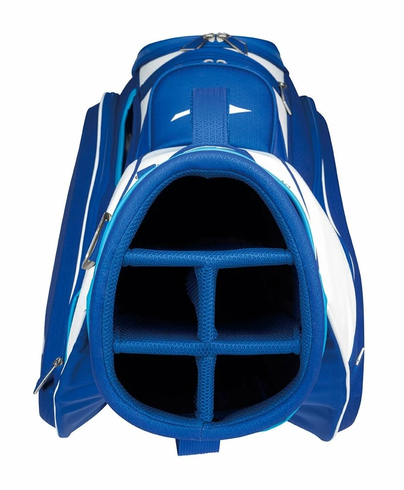 Mizuno Tour Cart Bag 5 Way Blue/White - Image 2